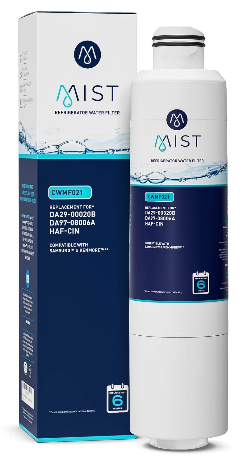 Mist HAF-CIN/EXP Refrigerator Water Filter Replacement for Samsung DA29-00020B, DA29-00020A, Kenmore 46-9101 â€“ NSF 42 & 372 Certified â€“ 1 Pack - Image 1